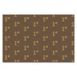 [ Thumbnail: Brown, Faux Gold 1st (First) Event Tissue Paper ]