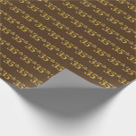 [ Thumbnail: Brown, Faux Gold 35th (Thirty-Fifth) Event Wrapping Paper ]