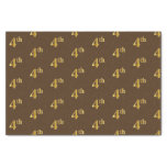 [ Thumbnail: Brown, Faux Gold 4th (Fourth) Event Tissue Paper ]