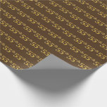 [ Thumbnail: Brown, Faux Gold 55th (Fifty-Fifth) Event Wrapping Paper ]