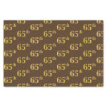 [ Thumbnail: Brown, Faux Gold 65th (Sixty-Fifth) Event Tissue Paper ]