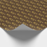 [ Thumbnail: Brown, Faux Gold 65th (Sixty-Fifth) Event Wrapping Paper ]