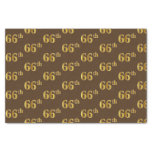[ Thumbnail: Brown, Faux Gold 66th (Sixty-Sixth) Event Tissue Paper ]