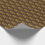 [ Thumbnail: Brown, Faux Gold 66th (Sixty-Sixth) Event Wrapping Paper ]
