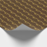 [ Thumbnail: Brown, Faux Gold 67th (Sixty-Seventh) Event Wrapping Paper ]