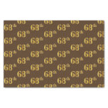 [ Thumbnail: Brown, Faux Gold 68th (Sixty-Eighth) Event Tissue Paper ]