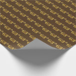 [ Thumbnail: Brown, Faux Gold 68th (Sixty-Eighth) Event Wrapping Paper ]