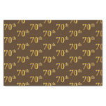 [ Thumbnail: Brown, Faux Gold 70th (Seventieth) Event Tissue Paper ]