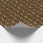[ Thumbnail: Brown, Faux Gold 71st (Seventy-First) Event Wrapping Paper ]