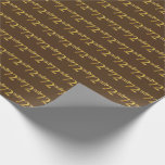 [ Thumbnail: Brown, Faux Gold 72nd (Seventy-Second) Event Wrapping Paper ]