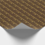 [ Thumbnail: Brown, Faux Gold 75th (Seventy-Fifth) Event Wrapping Paper ]