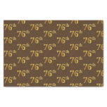 [ Thumbnail: Brown, Faux Gold 76th (Seventy-Sixth) Event Tissue Paper ]