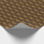 [ Thumbnail: Brown, Faux Gold 78th (Seventy-Eighth) Event Wrapping Paper ]