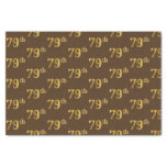 [ Thumbnail: Brown, Faux Gold 79th (Seventy-Ninth) Event Tissue Paper ]