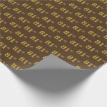 [ Thumbnail: Brown, Faux Gold 81st (Eighty-First) Event Wrapping Paper ]