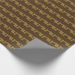 [ Thumbnail: Brown, Faux Gold 82nd (Eighty-Second) Event Wrapping Paper ]