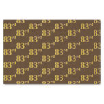 [ Thumbnail: Brown, Faux Gold 83rd (Eighty-Third) Event Tissue Paper ]