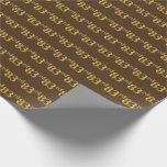 [ Thumbnail: Brown, Faux Gold 83rd (Eighty-Third) Event Wrapping Paper ]
