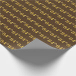 [ Thumbnail: Brown, Faux Gold 84th (Eighty-Fourth) Event Wrapping Paper ]