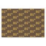 [ Thumbnail: Brown, Faux Gold 86th (Eighty-Sixth) Event Tissue Paper ]