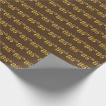 [ Thumbnail: Brown, Faux Gold 86th (Eighty-Sixth) Event Wrapping Paper ]