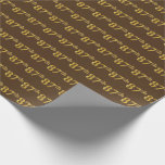 [ Thumbnail: Brown, Faux Gold 87th (Eighty-Seventh) Event Wrapping Paper ]