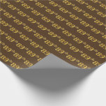 [ Thumbnail: Brown, Faux Gold 89th (Eighty-Ninth) Event Wrapping Paper ]