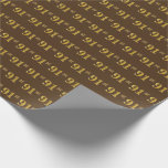 [ Thumbnail: Brown, Faux Gold 91st (Ninety-First) Event Wrapping Paper ]