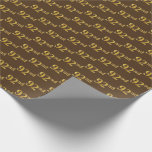 [ Thumbnail: Brown, Faux Gold 92nd (Ninety-Second) Event Wrapping Paper ]