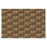 [ Thumbnail: Brown, Faux Gold 93rd (Ninety-Third) Event Tissue Paper ]