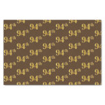 [ Thumbnail: Brown, Faux Gold 94th (Ninety-Fourth) Event Tissue Paper ]