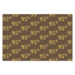 [ Thumbnail: Brown, Faux Gold 95th (Ninety-Fifth) Event Tissue Paper ]