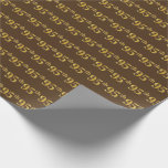 [ Thumbnail: Brown, Faux Gold 95th (Ninety-Fifth) Event Wrapping Paper ]