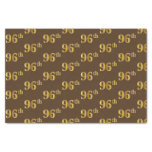 [ Thumbnail: Brown, Faux Gold 96th (Ninety-Sixth) Event Tissue Paper ]