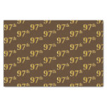 [ Thumbnail: Brown, Faux Gold 97th (Ninety-Seventh) Event Tissue Paper ]