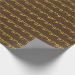 [ Thumbnail: Brown, Faux Gold 97th (Ninety-Seventh) Event Wrapping Paper ]