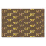 [ Thumbnail: Brown, Faux Gold 98th (Ninety-Eighth) Event Tissue Paper ]