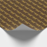 [ Thumbnail: Brown, Faux Gold 98th (Ninety-Eighth) Event Wrapping Paper ]