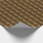 [ Thumbnail: Brown, Faux Gold 99th (Ninety-Ninth) Event Wrapping Paper ]