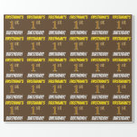 [ Thumbnail: Brown, Faux/Imitation Gold, "1st Birthday" Wrapping Paper ]
