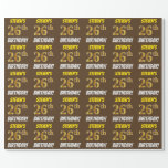 [ Thumbnail: Brown, Faux/Imitation Gold, "26th Birthday" Wrapping Paper ]