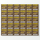 [ Thumbnail: Brown, Faux/Imitation Gold, "48th Birthday" Wrapping Paper ]
