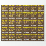[ Thumbnail: Brown, Faux/Imitation Gold, "66th Birthday" Wrapping Paper ]