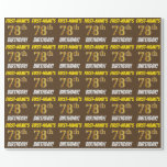 [ Thumbnail: Brown, Faux/Imitation Gold, "78th Birthday" Wrapping Paper ]