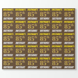 [ Thumbnail: Brown, Faux/Imitation Gold, "85th Birthday" Wrapping Paper ]