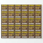 [ Thumbnail: Brown, Faux/Imitation Gold, "98th Birthday" Wrapping Paper ]