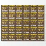 [ Thumbnail: Brown, Faux/Imitation Gold, "99th Birthday" Wrapping Paper ]