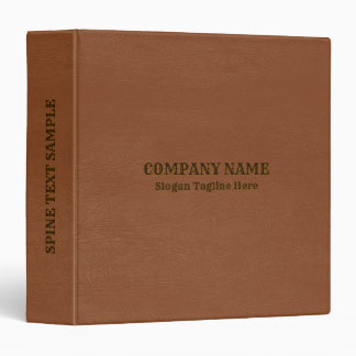 Brown Faux Leather 3 Ring Binder