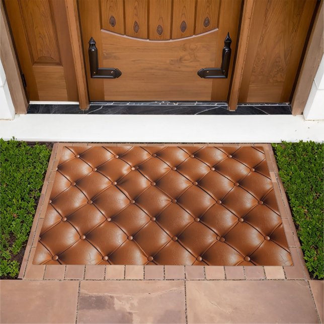 Brown Faux Leather (leather look) Doormat (Outdoor)