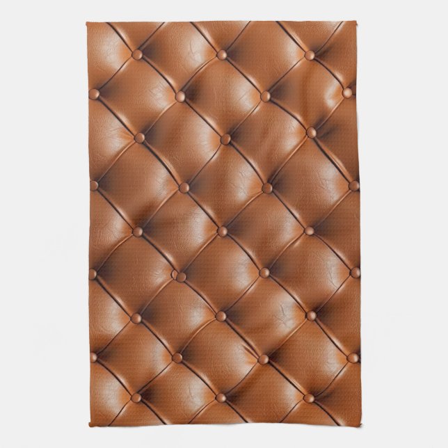 Brown Faux Leather (leather look) Kitchen Towel (Vertical)